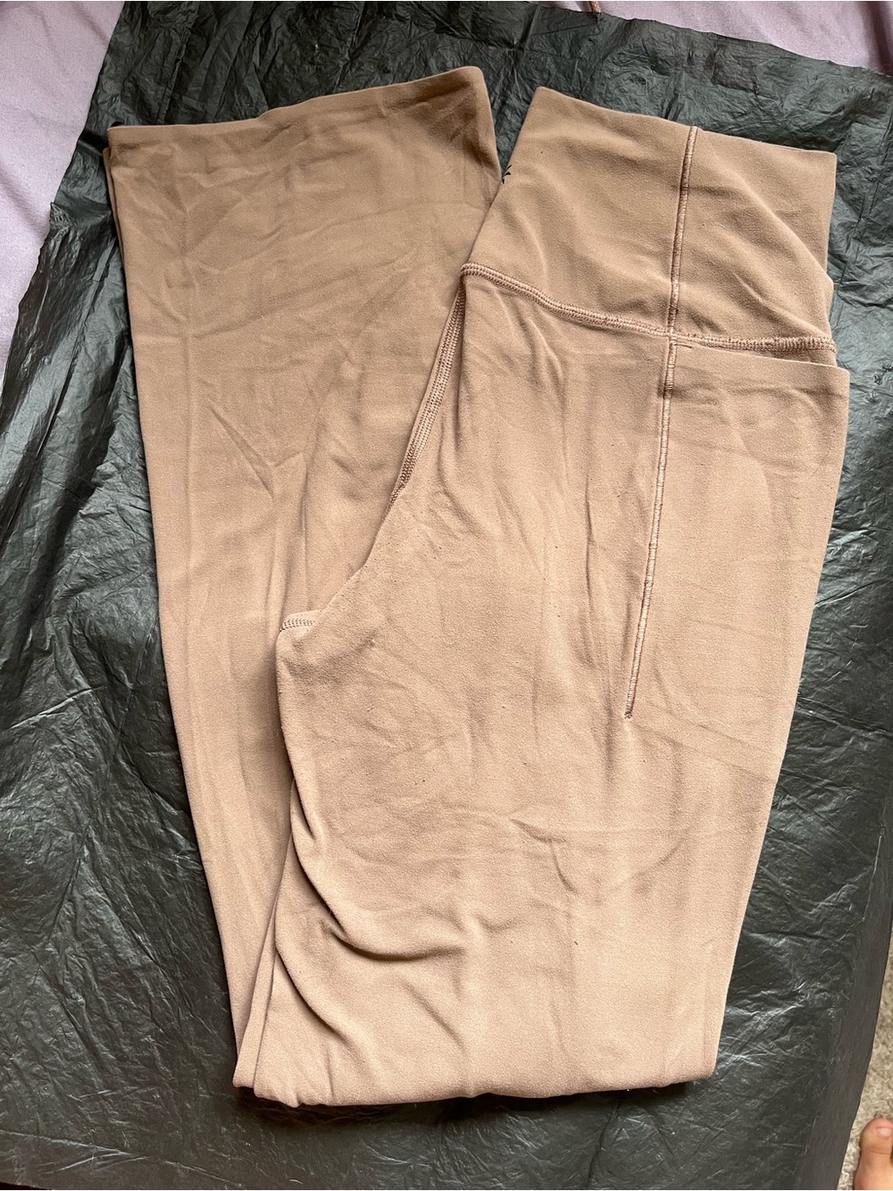 Women’s High-Waist Stretch Pants — Tan